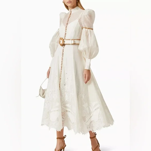 Zimmermann | Dresses | New Zimmermann Postcard Broderie Anglaise Embroidered  Linen Midi Dress Au | Poshmark